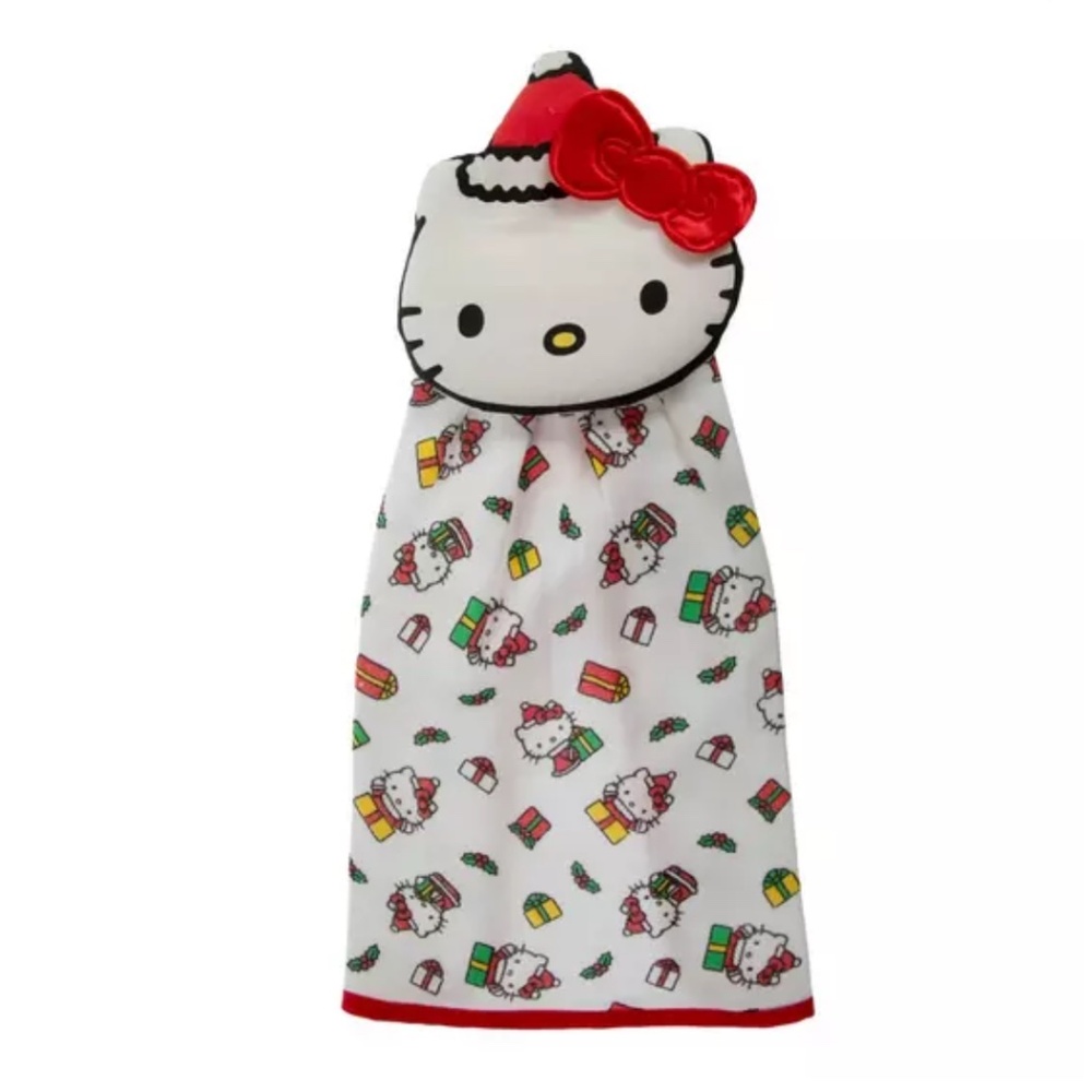 Sleigh Bell Bistro Hello Kitty Head Kitchen Towel